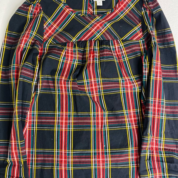 J.Crew Tartan Long Sleeve Plaid Top – Size XS - Picture 3 of 8